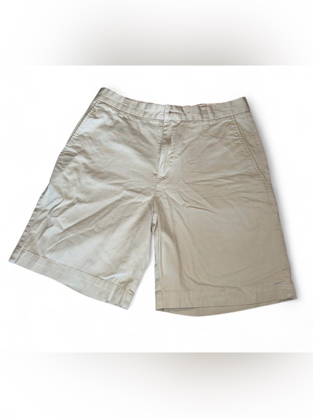 adidas Men's Light Khaki Flat Front Shorts